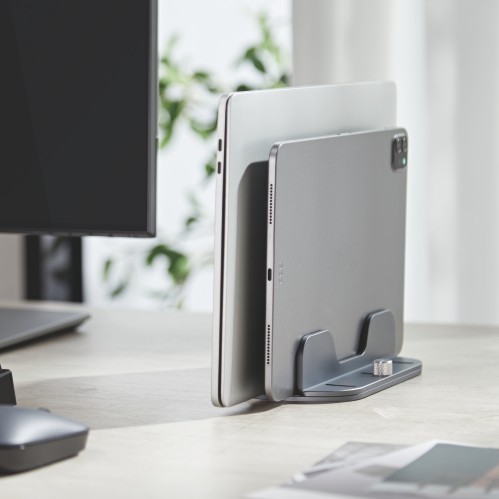 Vertical Laptop & Tablet Stand with 2 Slots