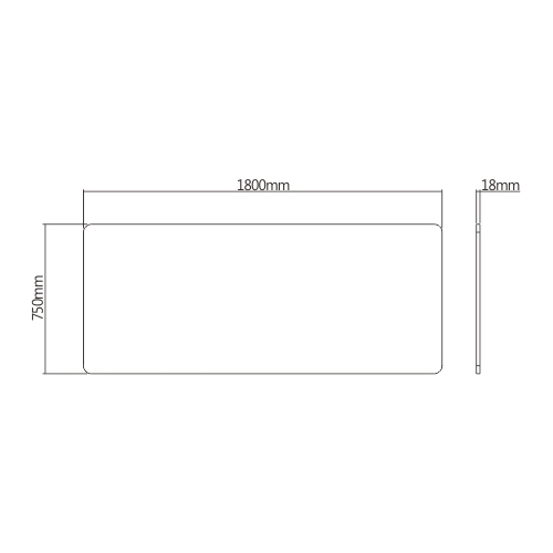 1800x750mm One-Piece Wood Table Top TP18075R Perfect for use with Sit-Stand Desk and other Desk Frames from china(chinese)