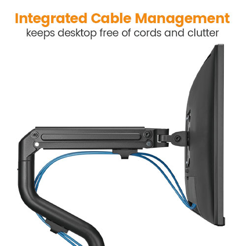 Single Monitor Pipe-Shaped Counterbalance Spring-Assisted Monitor Arm LDT71-C012 For most 17"~32" Monitors from china(chinese)