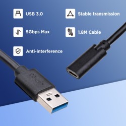 1.8M USB-A & USB-C Cable Kit