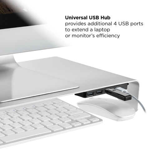 Aluminum Laptop & Monitor Riser with 4 USB Ports AR-44  from china(chinese)