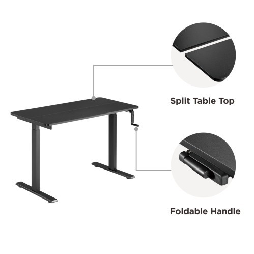 Economical Manually Adjustable Desk with 2-Piece Partitioned Table Top (1200×600mm) N08-22D-B Cost-Effective with Advanced Features from china(chinese)