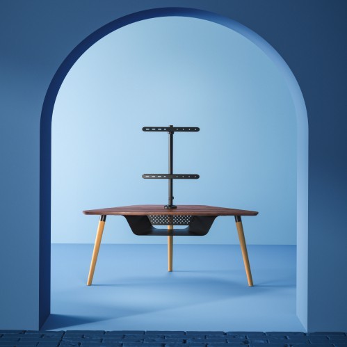 Corner Stand with TV Mount & Open Storage  FS37C-44FL Turns Unused Corner Living Space into an Entertainment Area from china(chinese)