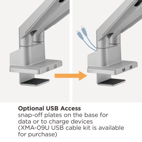 Dual Monitor Thin Gas Spring Monitor Arm LDT62-C024 For most 17"~32" Monitors from china(chinese)