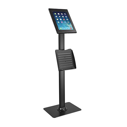 Anti-theft Tablet Kiosk Floor Stand with Catalogue Holder for 12.9" iPad Pro (Gen3) PAD26-04CLP Ideal for Trade Show, Store Display and More Public Places from china(chinese)