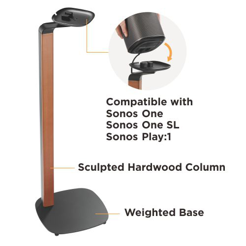 Sophisticated Speaker Floor Stand for Sonos One/Sonos One SL/ Sonos Play:1 BS-62-01 More like a Home Furnishing than a Speaker Accessory from china(chinese)