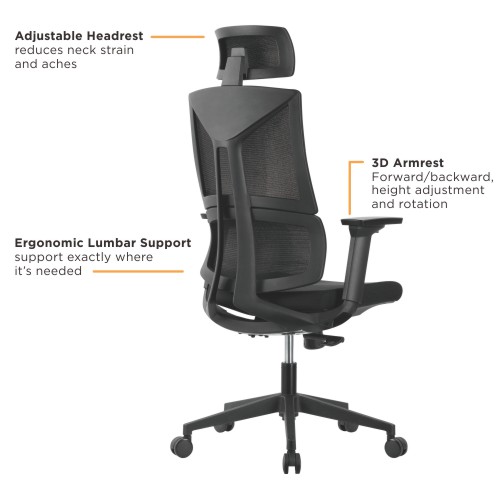 Tribesigns ergonomic office 2024 chair with 3d armrest