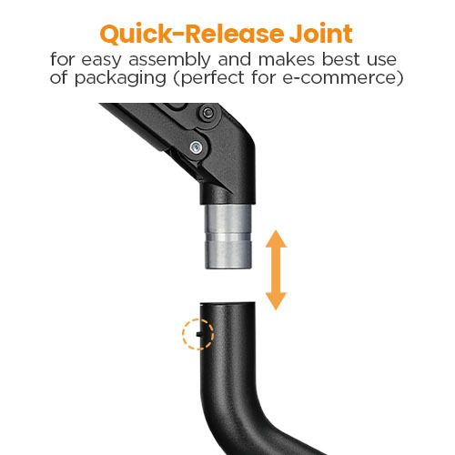 Single Monitor Pipe-Shaped Counterbalance Spring-Assisted Monitor Arm LDT71-C012 For most 17"~32" Monitors from china(chinese)