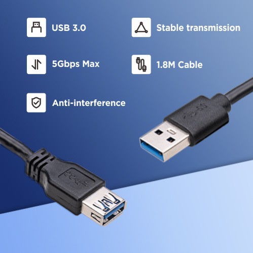 1.8M USB-A Cable Kit XMA-09U 2×USB-A Male to Female Cable from china(chinese)