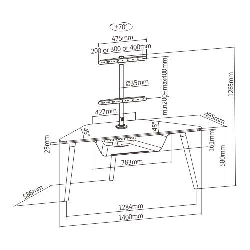 Corner Stand with TV Mount & Open Storage  FS37C-44FL Turns Unused Corner Living Space into an Entertainment Area from china(chinese)