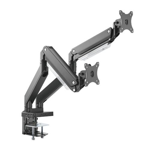 Dual Monitors Aluminum Heavy-Duty Gas Spring Monitor Arm with Docking Station LDT23-C024D For Heavy and Oversized 17"~35" Monitors from china(chinese)