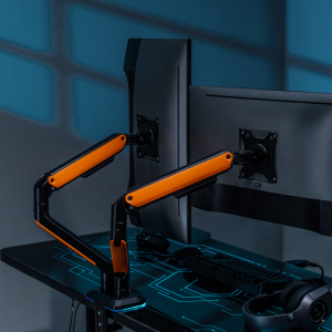 Elemental Gaming Monitor Arm for Dual Monitors with RGB Lighting