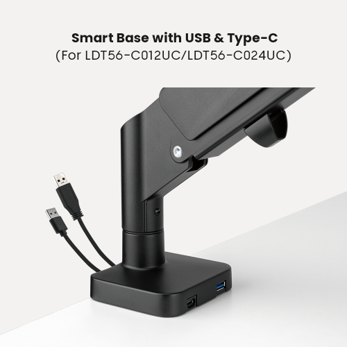 Single Monitor Space-Saving Spring-Assisted Monitor Arm with USB-A/USB-C Ports LDT56-C012UC  from china(chinese)