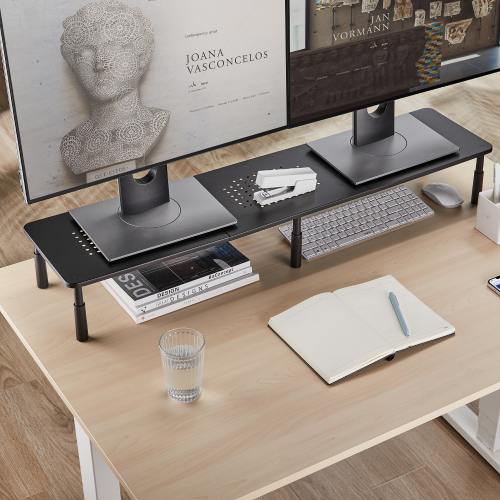 デュアルモニター用換気高さ調節可能なモニター/ノートパソコンスタンド STB-089 ノートパソコンおよび13''から32''のモニターに最適です。 from china(chinese)