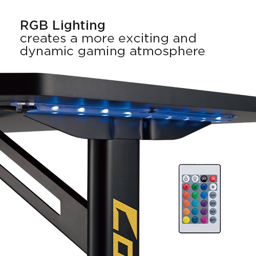 Conqueror Gaming Desk with RGB Lighting GMD03-1 Cool Effects Aren’t Only Found in a Game  from china(chinese)