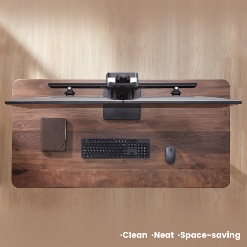 シンクライアントCPUマウント付きデュアルスクリーン垂直リフトモニタースタンド LDT41-T02MP 1つに2つのマウント from china(chinese)