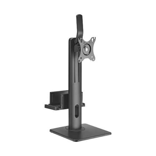 Single Screen Vertical Lift Monitor Stand With Thin Client CPU Mount LDT41-T01MP Provides a clean, neat, and space-saving mounting solution from china(chinese)