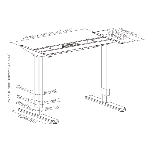 Dual Motor Electric Sit-Stand Desk (Reversed) with APP Control M06-23RAI  from china(chinese)