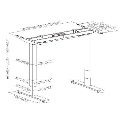 Dual Motor Electric Sit-Stand Desk with Square Column (Standard) and APP Control M07-23RAI  from china(chinese)