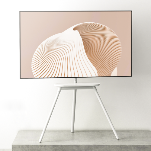 Easel Studio TV Floor Stand with Melamine Shelf FS28-44F-02 Ideal for a variety of styles and aesthetic preferences from china(chinese)