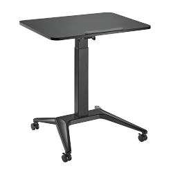 Premium Pneumatic Height Adjustable Mobile Workstation with Large Worksurface