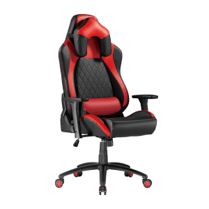 Premium PVC Diamond Quilted Gaming Chair with Headrest and Lumbar Support