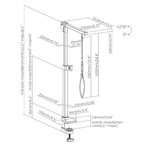 Clamp-on Grooming Arm with Loop  PGT01-C01  from china(chinese)