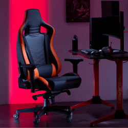 Premium PVC Diamond Quilted Gaming Chair with Lumbar Support