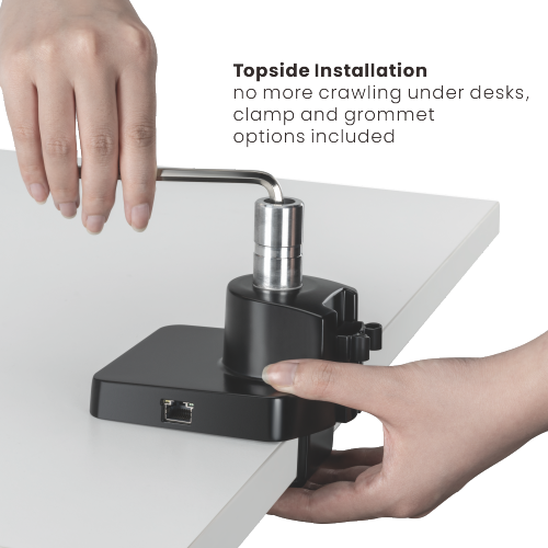 Smart Spring-Assisted Monitor Arm with 6-IN-1 Docking Station LDT20-C012D A unique innovation that merges ergonomics and technology from china(chinese)
