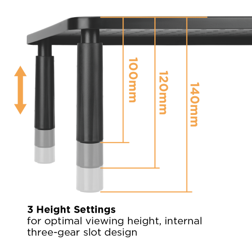 デュアルモニター用換気高さ調節可能なモニター/ノートパソコンスタンド STB-089 ノートパソコンおよび13''から32''のモニターに最適です。 from china(chinese)