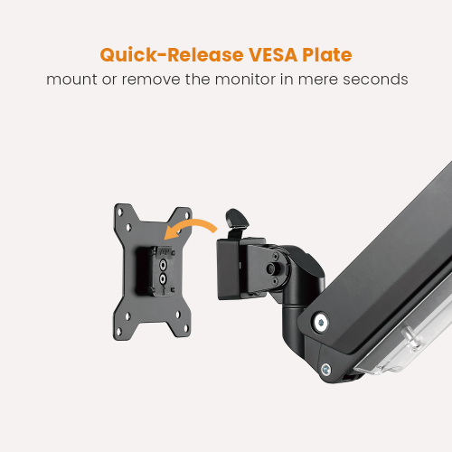 Dual Monitors Aluminum Heavy-Duty Gas Spring Monitor Arm with Docking Station LDT23-C024D For Heavy and Oversized 17"~35" Monitors from china(chinese)