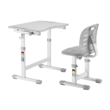 Manual-Lifting Height Adjustable Kids Desk and Depth-Adjustable Chair Set