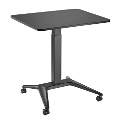 Premium Pneumatic Height Adjustable Mobile Workstation with Large Worksurface 