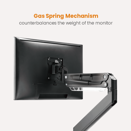 Single Monitor Aluminum Heavy-Duty Gas Spring Monitor Arm with Docking Station LDT23-C012D For Heavy and Oversized 17"~49" Monitors from china(chinese)