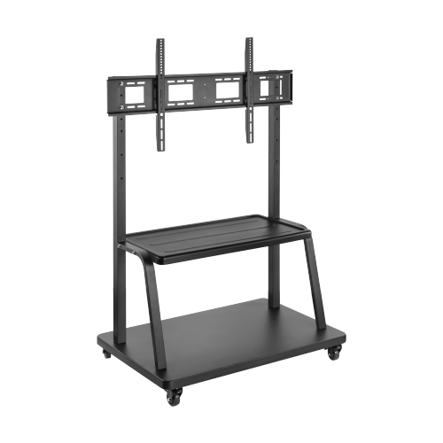 Heavy Duty Height Adjustable Steel TV Cart T1035LE For Most 55"-100“ Flat Panel TVs from china(chinese)