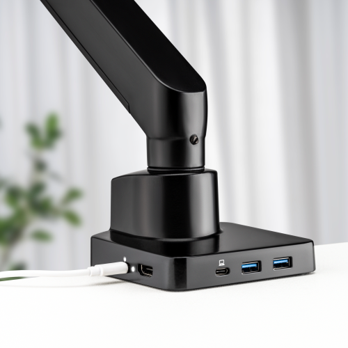Smart Spring-Assisted Monitor Arm with 6-IN-1 Docking Station LDT20-C012D A unique innovation that merges ergonomics and technology from china(chinese)