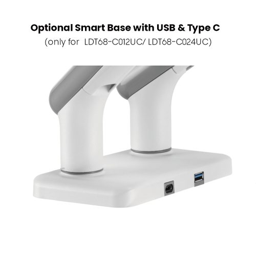  Dual-Monitor NEO Slim Mechanical Spring Monitor Arm with USB-A/USB-C Ports LDT68-C024UC  from china(chinese)