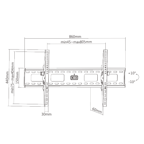 Classic Heavy-duty Tilting Curved & Flat Panel TV Wall Mount PLB-33XL For most 37''-70" curved & flat panel TVs from china(chinese)