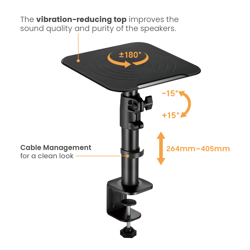Desktop Clamp-on Speaker Stand Pair Supplier and Manufacturer- LUMI