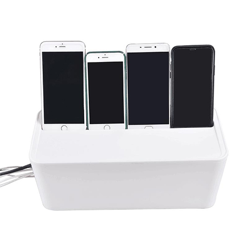 Cable Management Storage Box with Phone Slot