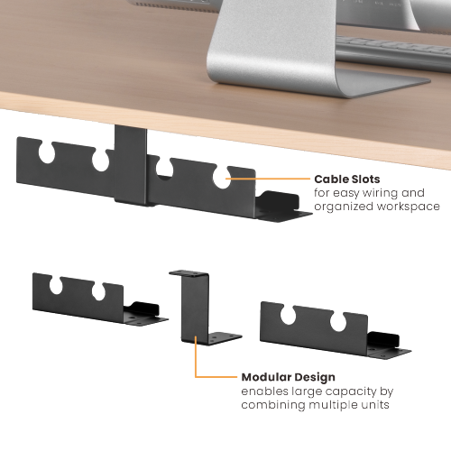 Under-Desk Modular Power Strip Holder (Set) MH02-5 Compatible with most EU, UK & US power strips from china(chinese)