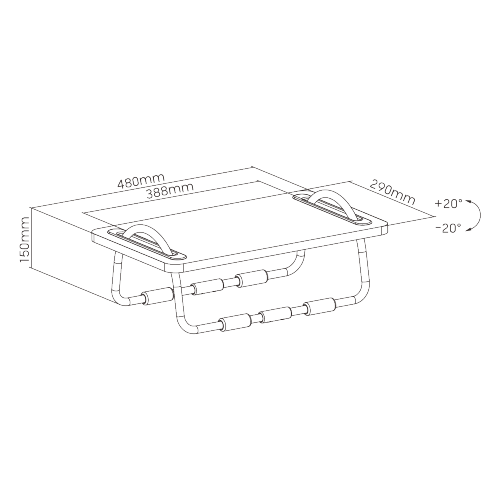 Particle Board Surface Tiltable Footrest (150mm/5.9" Height) FR-07L Experience First Class Foot Comfort from china(chinese)