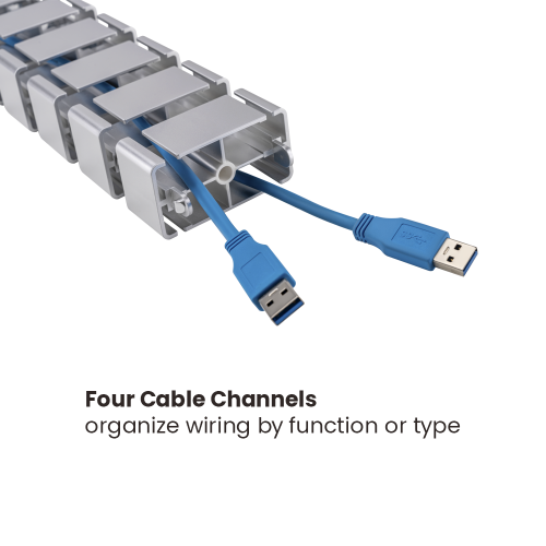 Clamp-On Quad Entry Vertebrae Cable Management Spine CC10-1A Great for Height Adjustable Sit-Stand Desk from china(chinese)