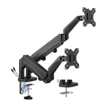 Dual Monitors Space-Saving  Spring-Assisted Monitor Arm with USB-A/USB-C Ports