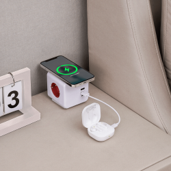PS15-3 EU Standard Cube Power Strip with Wireless Charger