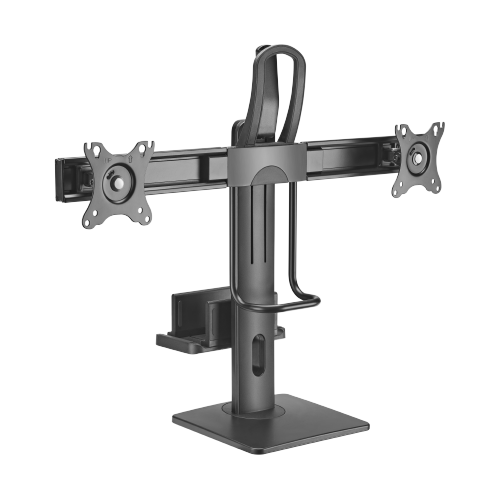 シンクライアントCPUマウント付きデュアルスクリーン垂直リフトモニタースタンド LDT41-T02MP 1つに2つのマウント from china(chinese)