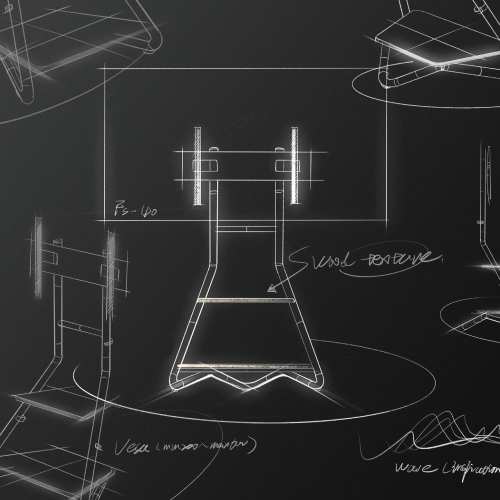 Bauhaus Style Corner TV Stand with 2-Tier Wood Shelves  FS40-46T  from china(chinese)