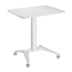 Premium Pneumatic Height Adjustable Mobile Workstation with Large Worksurface 