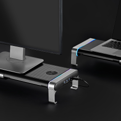 Hyper Gaming Monitor Risers with Wireless Charging Pad