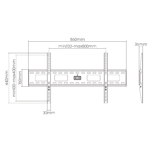 Classic Heavy-duty Fixed Curved & Flat Panel TV Wall Mount PLB-34XL For most 37''-70" curved & flat panel TVs from china(chinese)